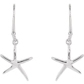 Sterling Silver Starfish Earrings